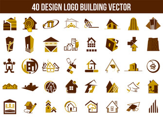 set of icons of construction