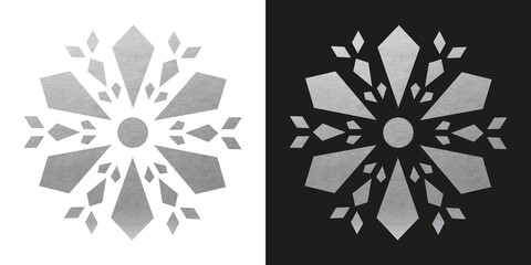 Silver Snowflake - Vector Crystal Ornament