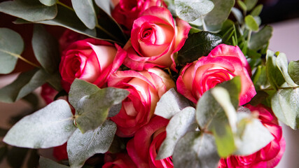 piękne kwiaty róże ślub wesele kwiaty szczęście - obrazy, fototapety, plakaty