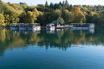 Fototapeta na wymiar Plitvice lakes of Croatia national park in autumn