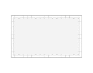 Vector realistic blank press wall. Canvas banner with holes. Mock-up. Mobile Exhibition stand. Template for Design and Advertising. Front view. EPS10. 