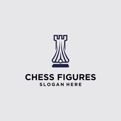 Chess logo icon. game board silhouette vector illustration of a chess piece. chess icon. vector chess. 