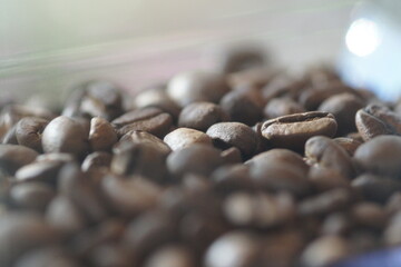 Close up view on beans