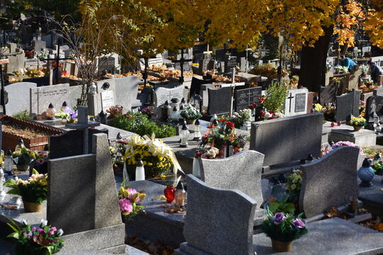 Cmentarz, groby, wszystkich świętych, pamięć, znicze, 
