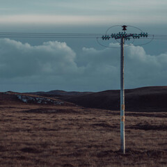 Telephone lines in the Scottish Highlands