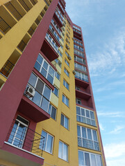 Facade of a modern high-rise house