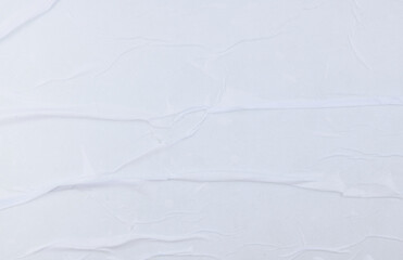 Obraz premium Blank white crumpled and creased sticker paper poster texture
