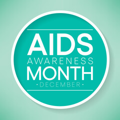 Aids awareness month is observed every year in December, This day brings attention to the growing number of people living long and full lives with HIV and to their health and social needs. Vector art