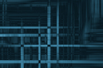 Abstract geometric background. Horizontal and vertical stripes on a blue backdrop.