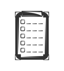 Clipboard in flat style isolated on white background. Vector illustration