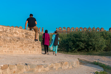 People in Rohtas Fort near the well
