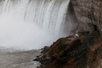 waterfall in the mountains