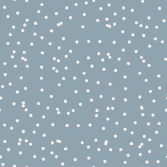 White dots on a blue background