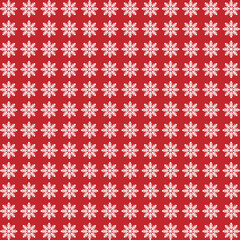 Christmas snowflakes on red background