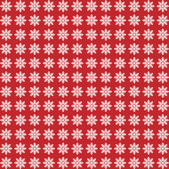 Christmas snowflakes on red background