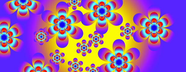 Fototapeta na wymiar abstract colorful floral vector illustration