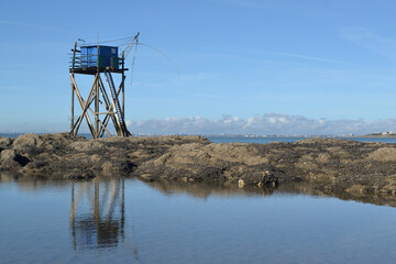 Carrelet en bord de mer