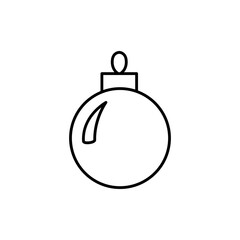 vector contour icon Christmas ball isolated on a white background