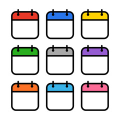 カレンダーアイコンカラーバリエーション