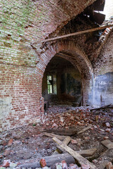 ruins inside an ancient Orthodox church