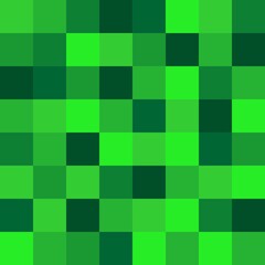 Square plaid pattern with different shades of green. Vector image.
