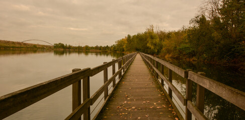 Fototapeta premium Beautiful view of Gravière Brock lake