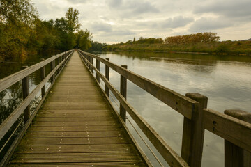 Naklejka premium Beautiful view of Gravière Brock lake