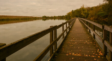 Obraz premium Beautiful view of Gravière Brock lake