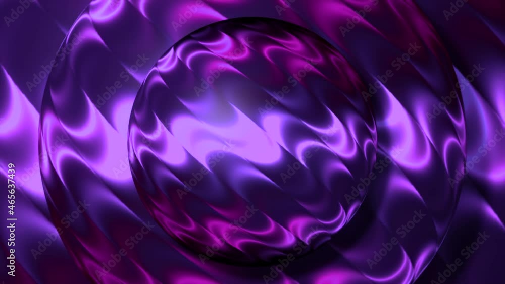 Poster animation with moving water highlights on circles. motion. dark colored circles with moving wavy hig