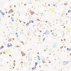Terrazzo Texture Vector. Flooring Seamless Pattern