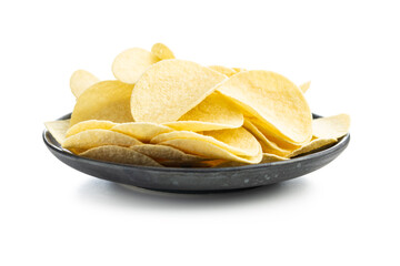 Crunchy potato chips. Potato crisps.