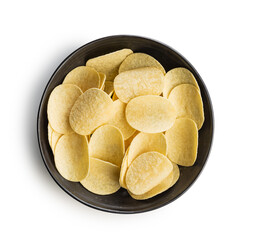 Crunchy potato chips. Potato crisps.