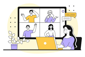 Online meeting concept