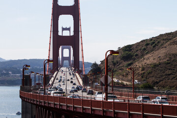 Stau in San Francisco auf Golden Gate Bridge