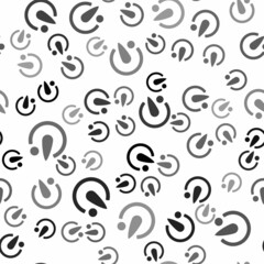 Black Camera timer icon isolated seamless pattern on white background. Photo exposure. Stopwatch timer seconds. Vector