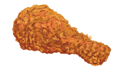 Fried Chicken Leg Vector