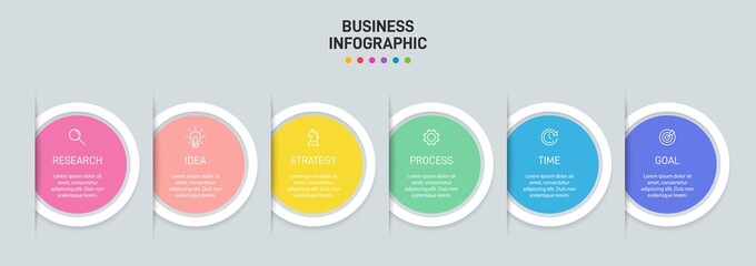 Infographic design with icons and 5 options or steps. Thin line vector. Infographics business concept. Can be used for info graphics, flow charts, presentations, web sites, banners, printed materials.