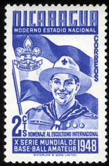 Postage stamps of the Nicaragua. Stamp printed in the Nicaragua. Stamp printed by Nicaragua.