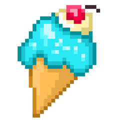 Pixel Illustration of American ice cream