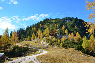 Katringipfel (1542 Meter) und (Katrinalm (1393 Meter) in Bad Ischl (Salzkammergut, Bezirk Gmunden,...
