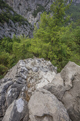 Fototapeta na wymiar stone rocks in the mountains of Turkey
