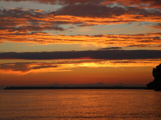 sunset over the sea