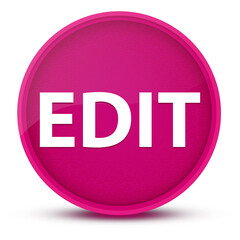 Edit luxurious glossy pink round button abstract