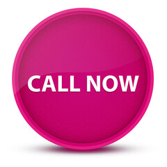 Call Now luxurious glossy pink round button abstract