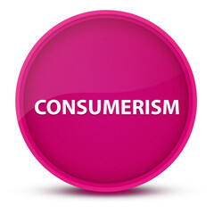 Consumerism luxurious glossy pink round button abstract