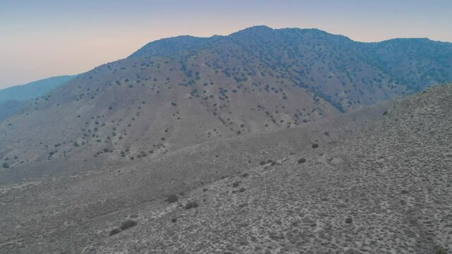 Aerial: Desert mountains in the Black Rock Desert, Gerlach, Nevada, USA