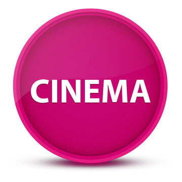 Cinema luxurious glossy pink round button abstract