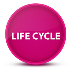 Life Cycle luxurious glossy pink round button abstract