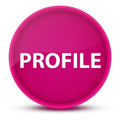 Profile luxurious glossy pink round button abstract