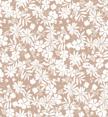 Obraz premium Seamless flowers pattern, floral print.